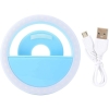 Lampka pierścieniowa na smartfona USB 3-stopniowa jasność niebieska [22080000572]